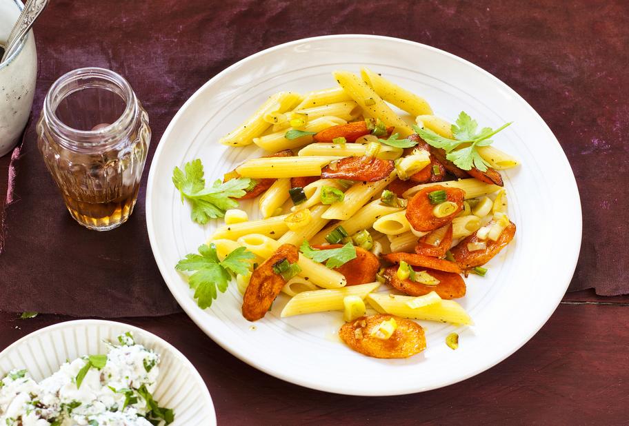 Karotten-Pastapfanne