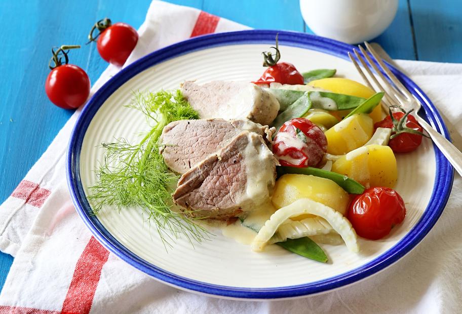 Schweinefilet mit Fenchelgemüse