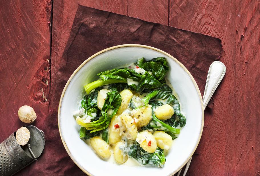 Spinat-Gorgonzola-Gnocchi