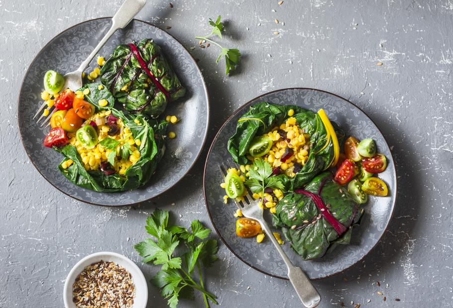 Gefüllte Mangold-Rouladen mit Linsen für den Thermomix®