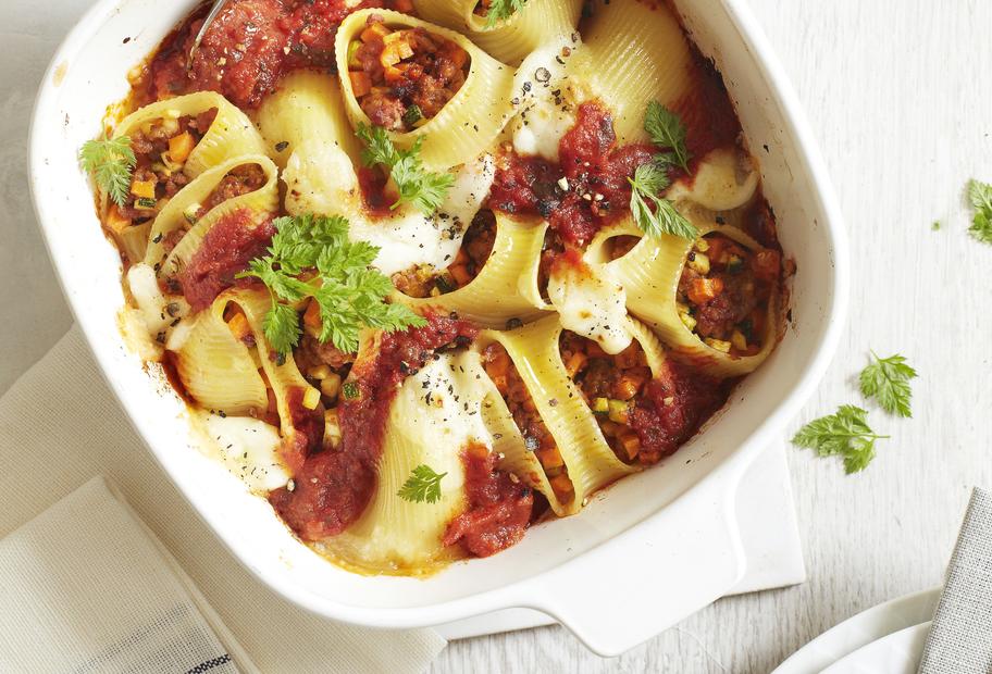 Gefüllte Muschelnudeln