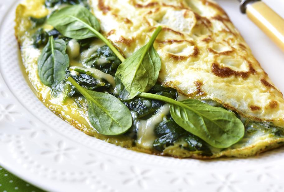 Omelett mit Spinat und Gouda