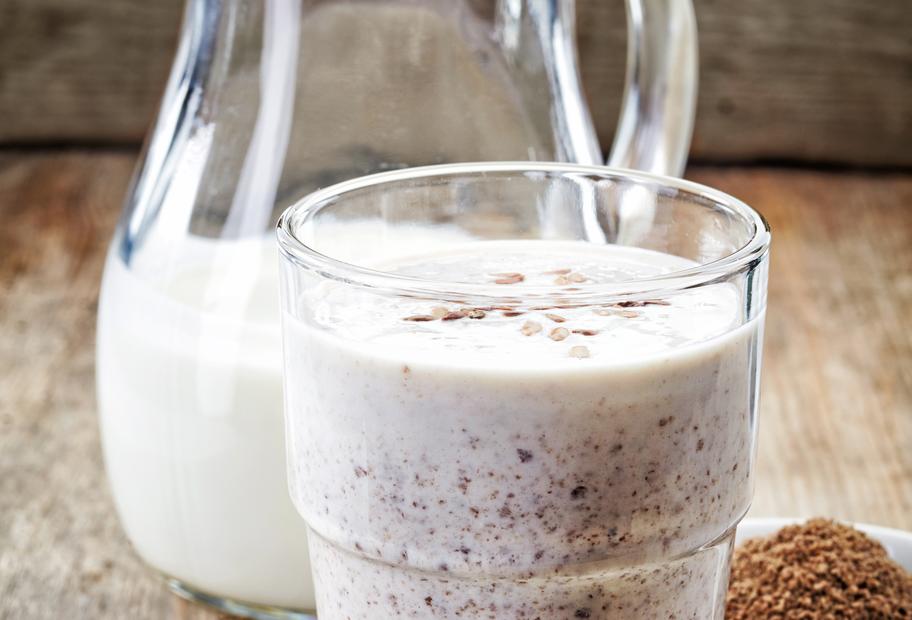 Quark-Leinsamen-Drink