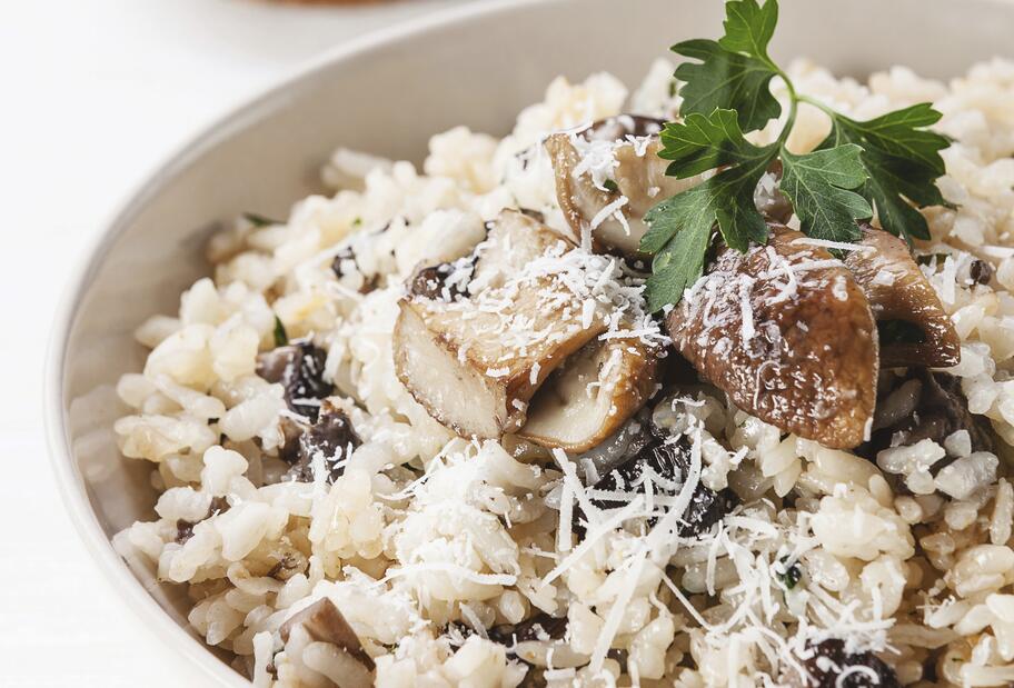 Risotto mit gebratenen Champignons