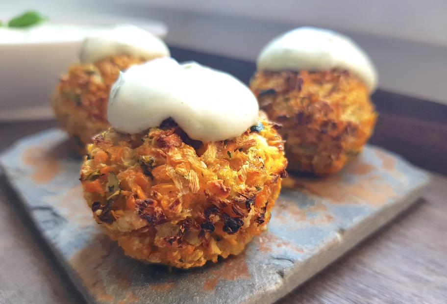 Gemüsebällchen aus dem Backofen