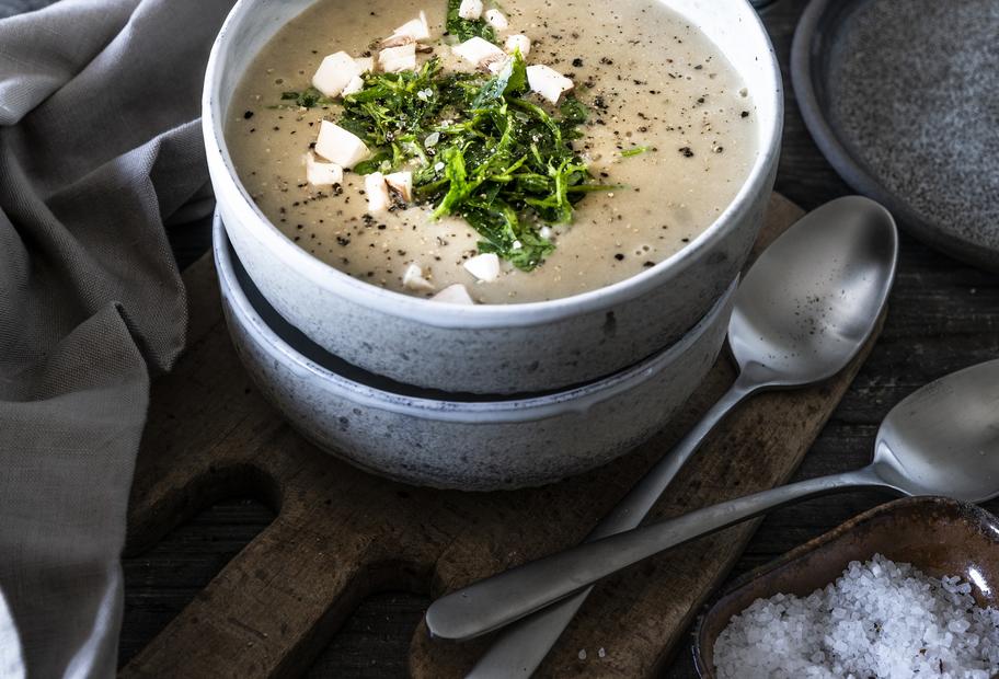 Pilzrahmsuppe mit Thymian