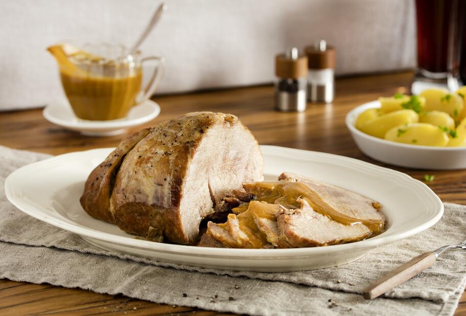 Schweinebraten mit Biersoße