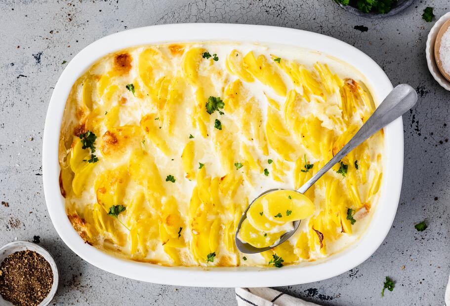 Klassisches Kartoffelgratin