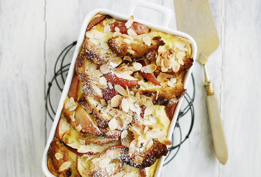 Panettone-Gratin mit Äpfeln