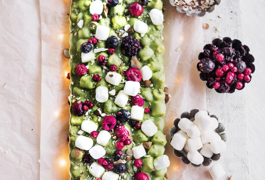 Rocky Road Matcha Bars