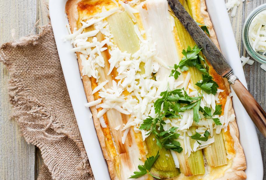 Porree-Schinken-Auflauf