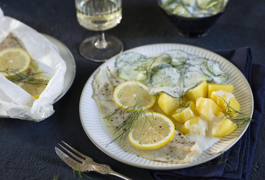 Forelle mit Salzkartoffeln