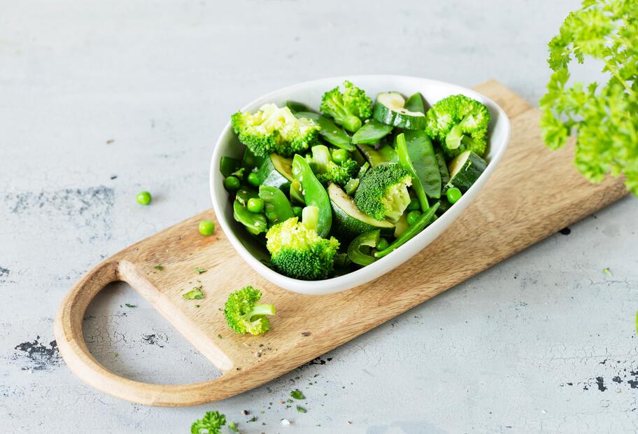 Grünes Gemüse aus dem Varoma für den Thermomix®