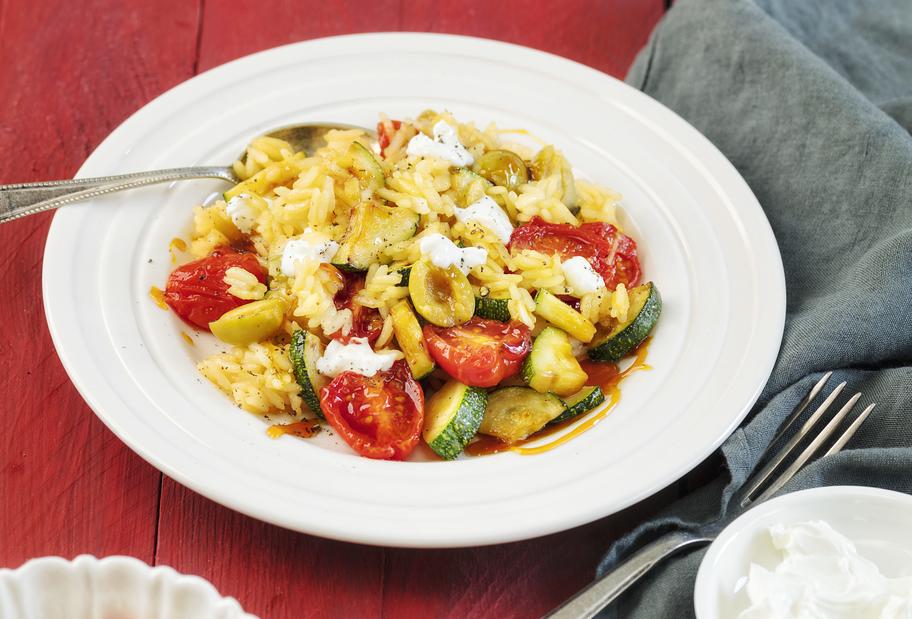 Reissalat mit Gemüse aus dem Varoma für den Thermomix®