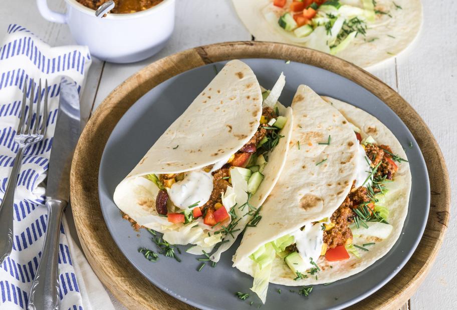 Wraps mit Chili und Sour Cream