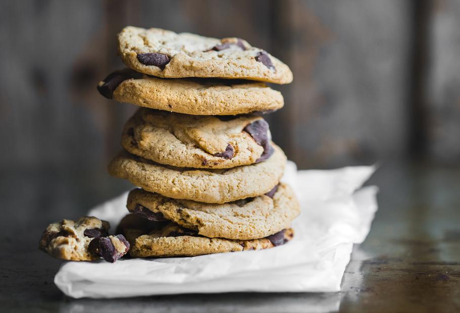Plätzchen mit Schokolade
