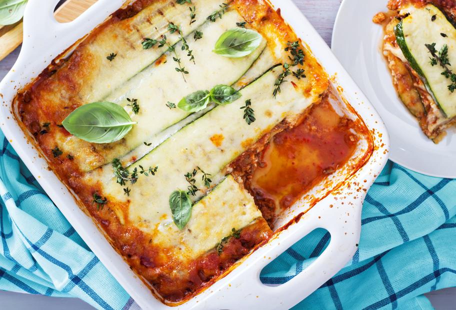 Zucchinilasagne mit Kräutern