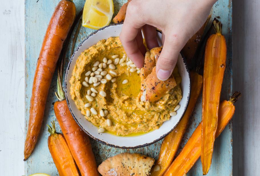 Zum Dippen gemixt: Kürbis-Hummus