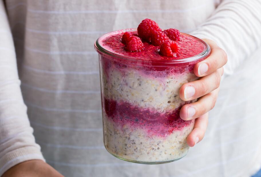 Overnight Oats Himbeere