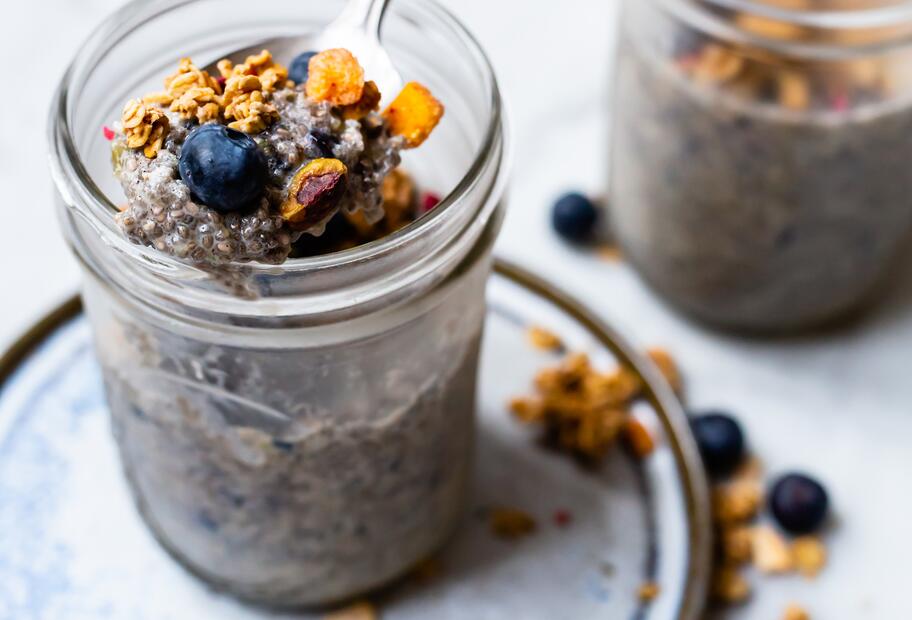 Blaubeer-Chia-Frühstück für 3 Tage