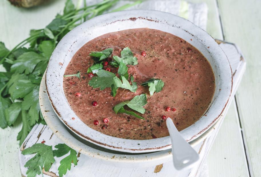 Bunte Gemüsecremesuppe