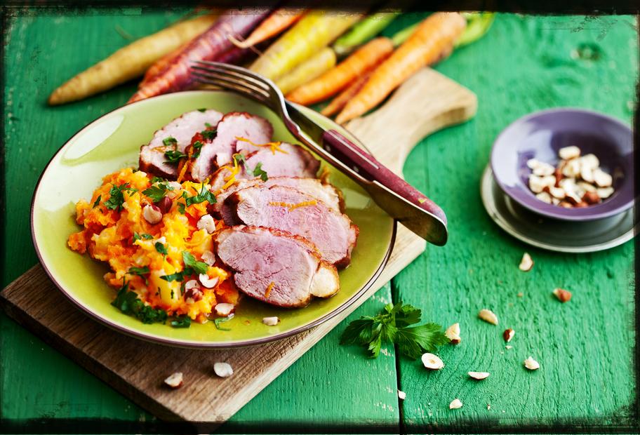 Entenbrustfilet mit Karottenstampf