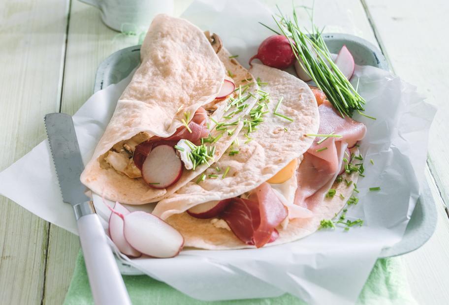 Vollkorn-Frühstückswraps