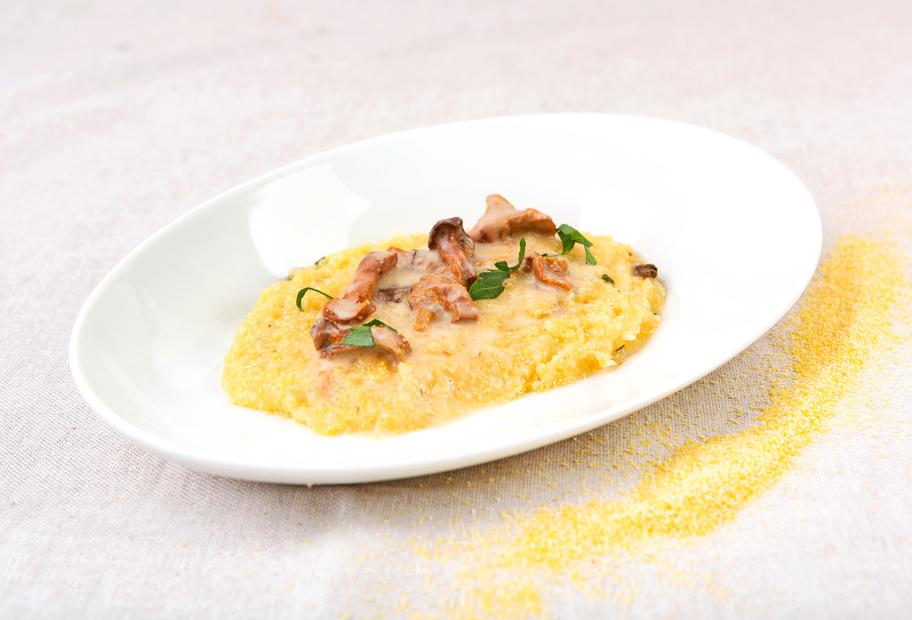 Polenta mit Pfifferlingen