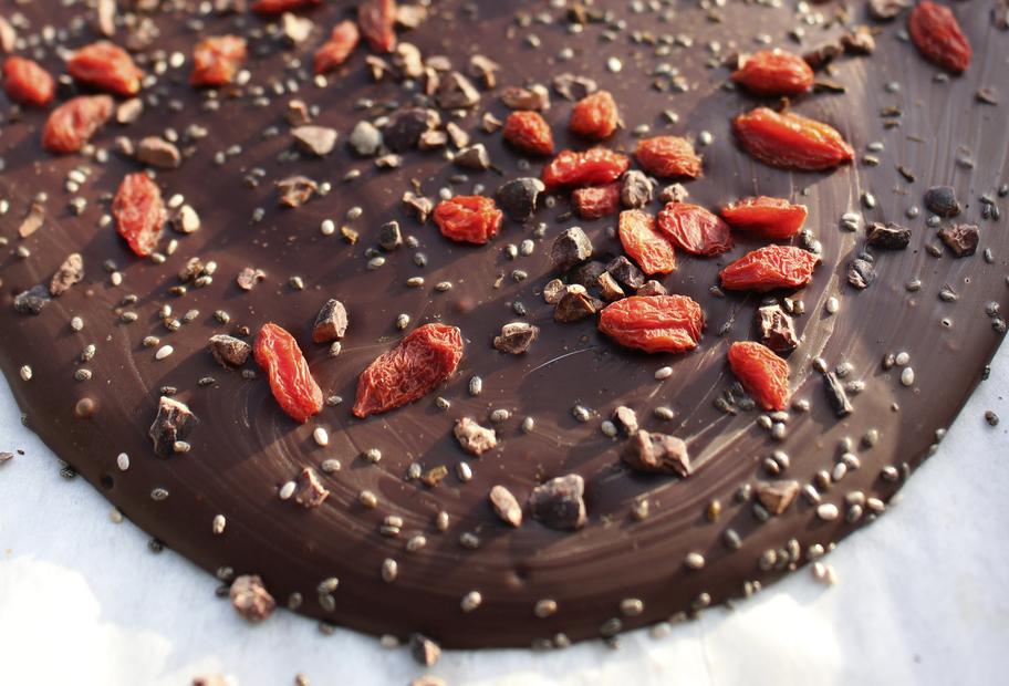 Superfood-Schoki mit Gojibeeren