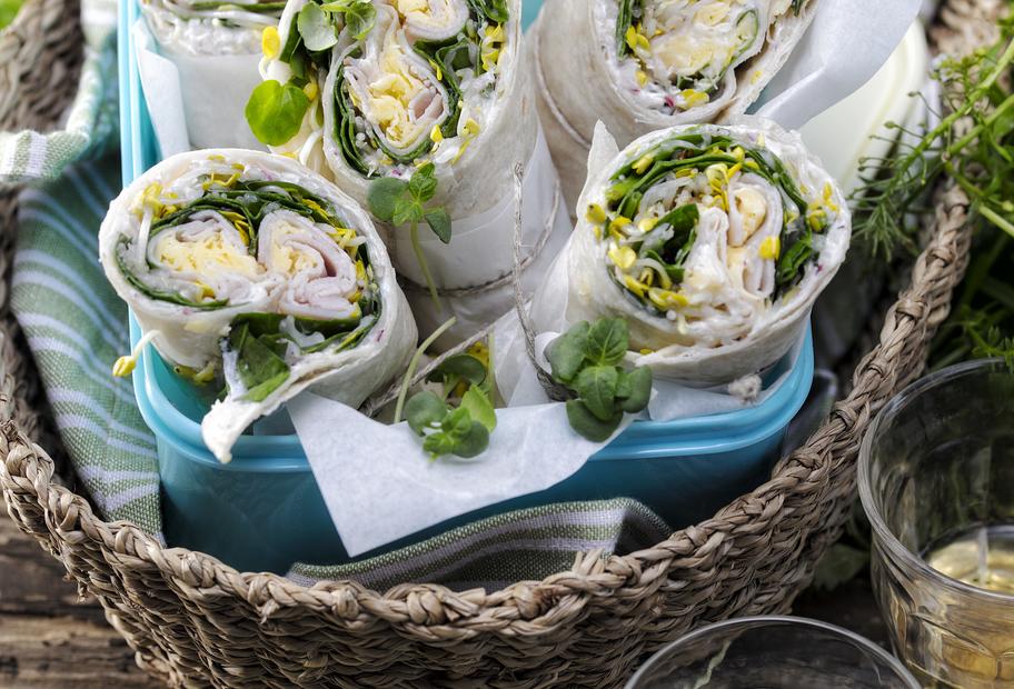 Geflügelwraps mit Radieschencreme