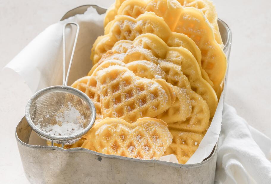 Saftige Maismehl-Waffeln