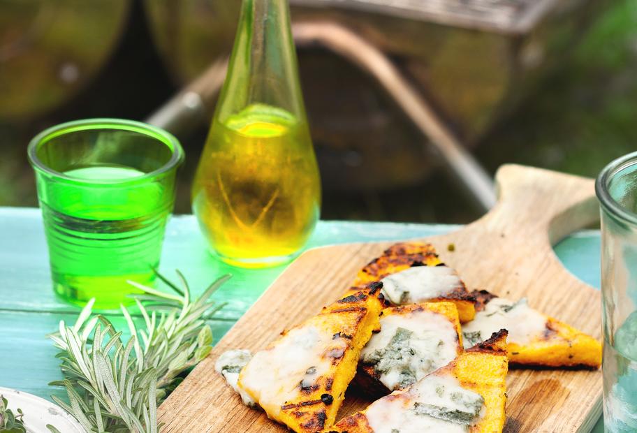 Polentaecken mit Gorgonzola