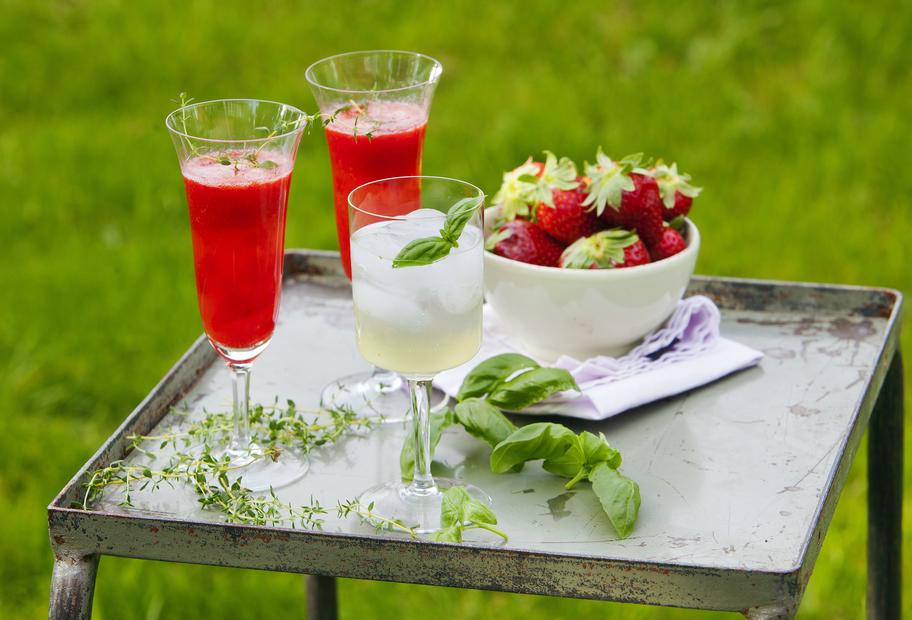 Erdbeer-Thymian-Prosecco