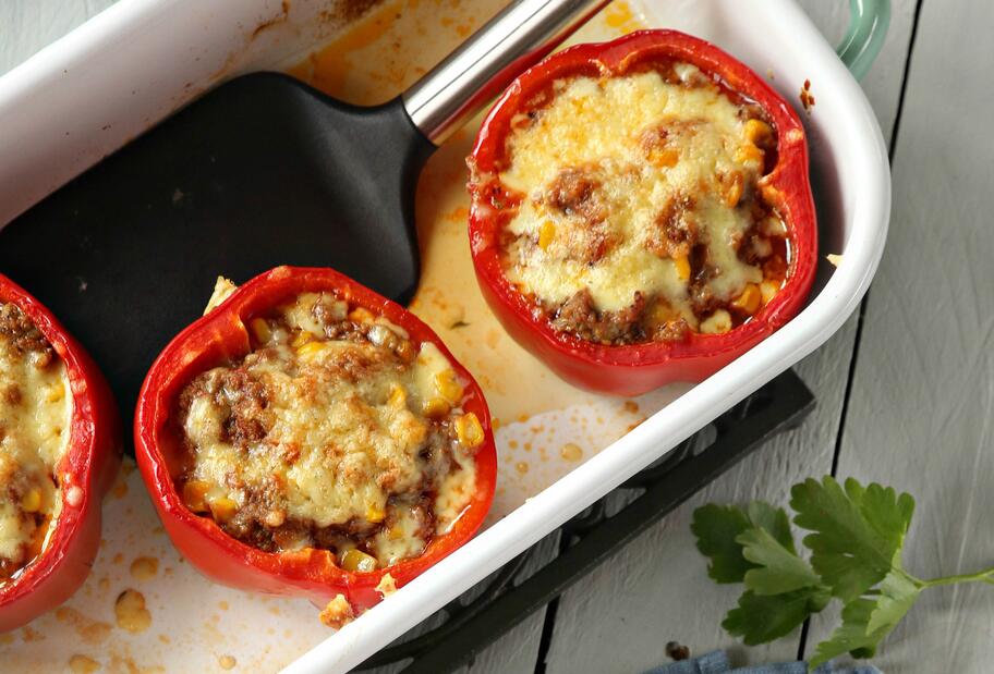 Gefüllte Paprika mit Hackfleisch