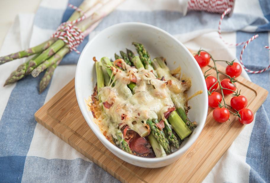 Einfaches Spargel Gratin