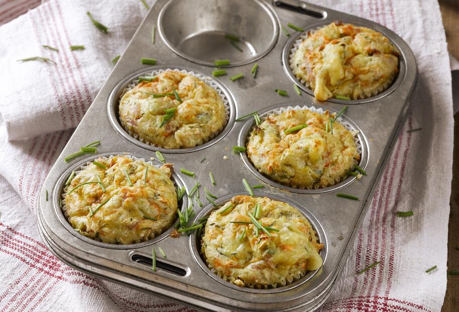 Würzige Gemüse-Muffins mit Kassler