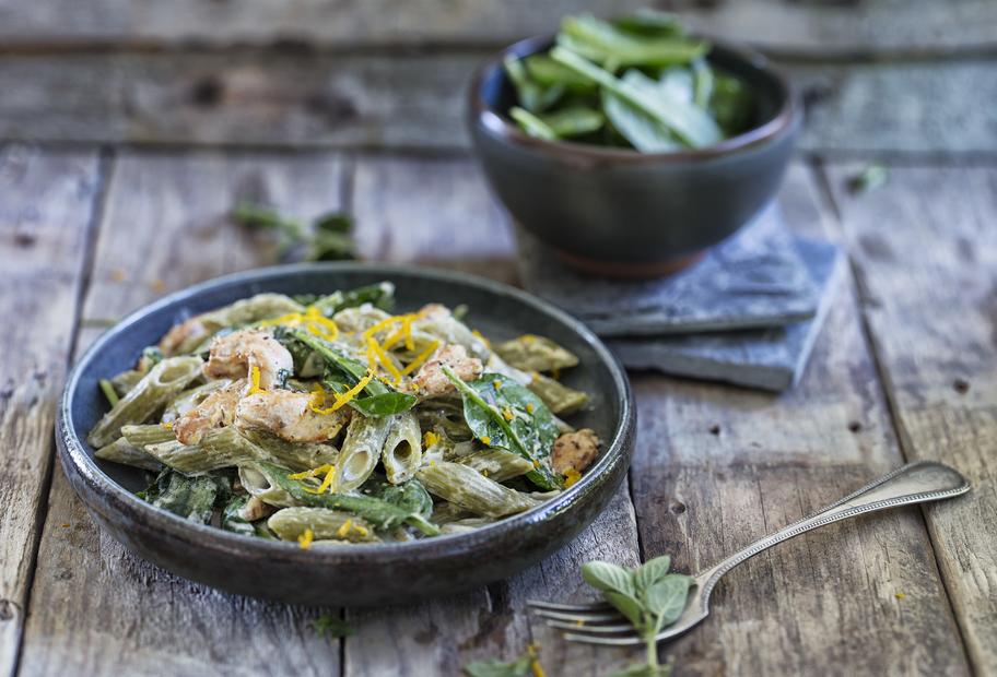Penne mit Hähnchen in Orangensoße für den Thermomix®