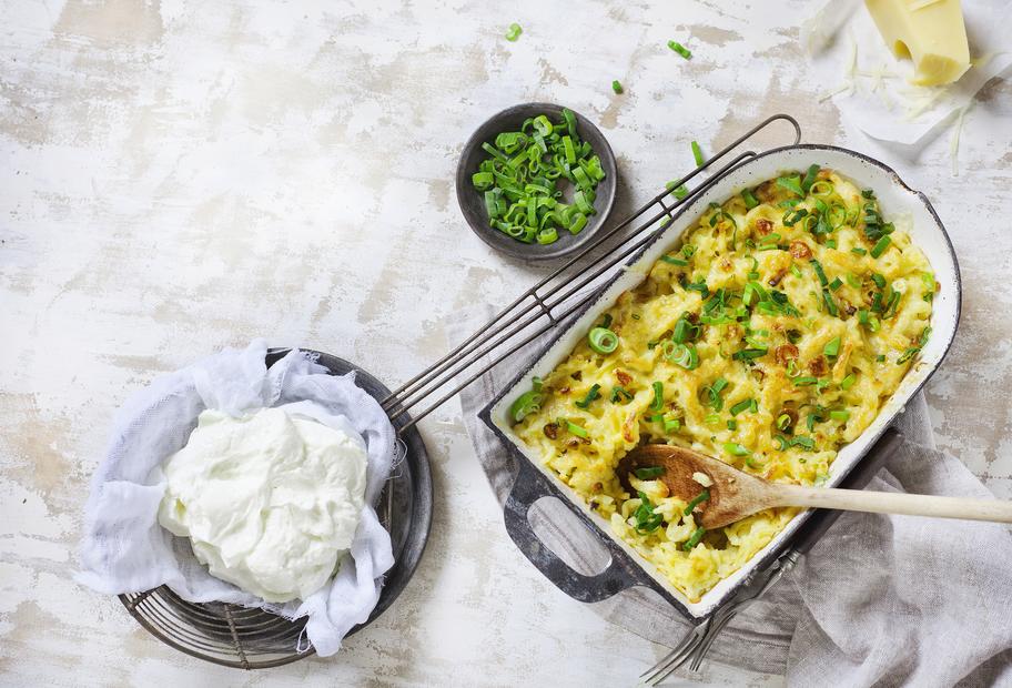 Überbackene Quarkspätzle