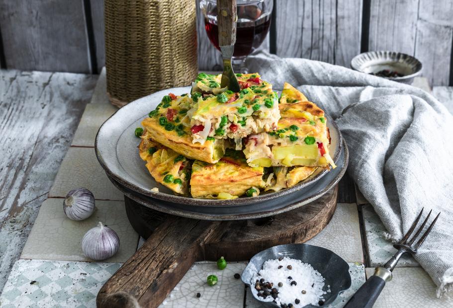 Gemüse-Kartoffel-Tortilla im Thermomix® – Rezept |ZAUBERTOPF