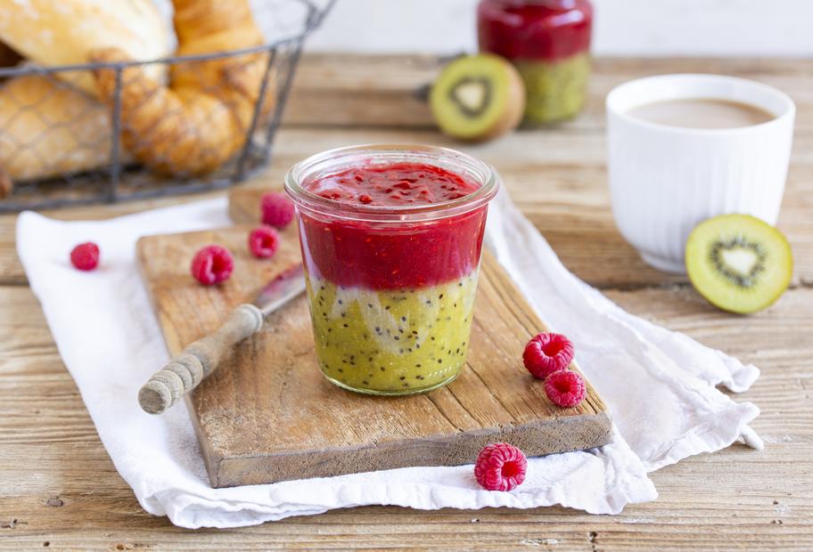 Himbeer-Kiwi-Aufstrich
