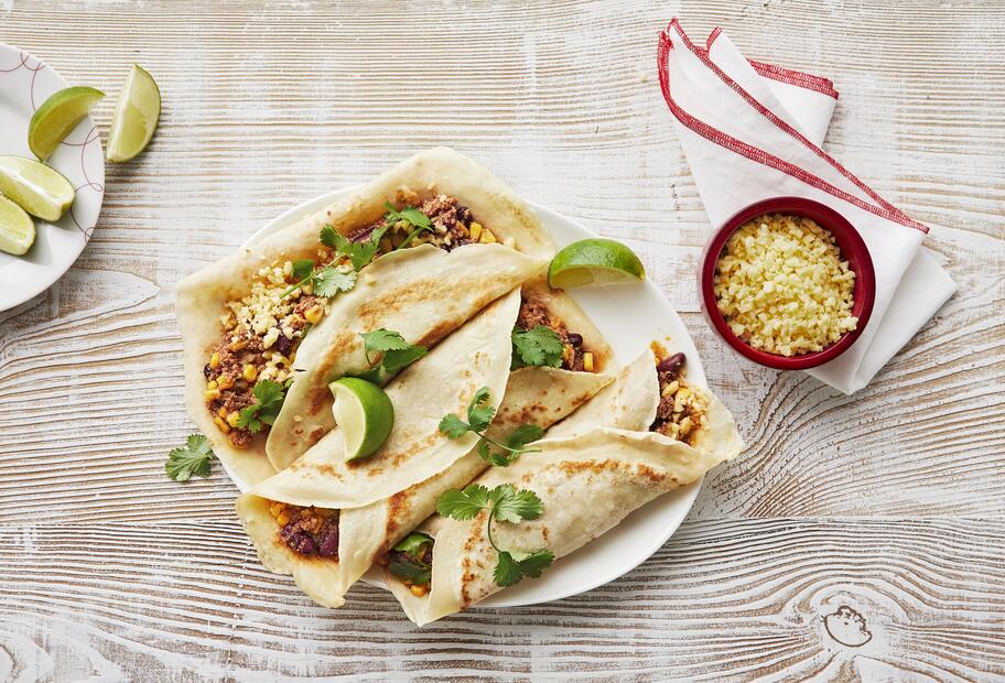 Pfannkuchen mit Chilifüllung