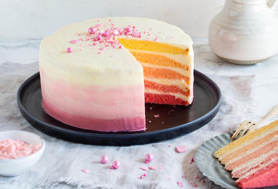 Rosa Ombré-Cake