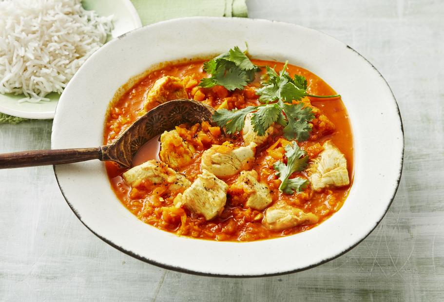 Indisches Low-Carb-Hähnchencurry