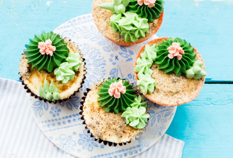 Kaktus-Cupcakes