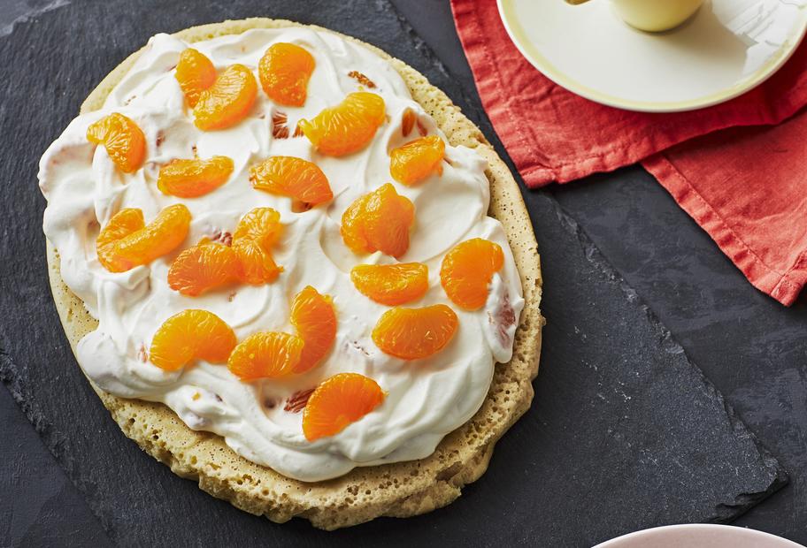 Limo-Schmandkuchen mit Mandarinen