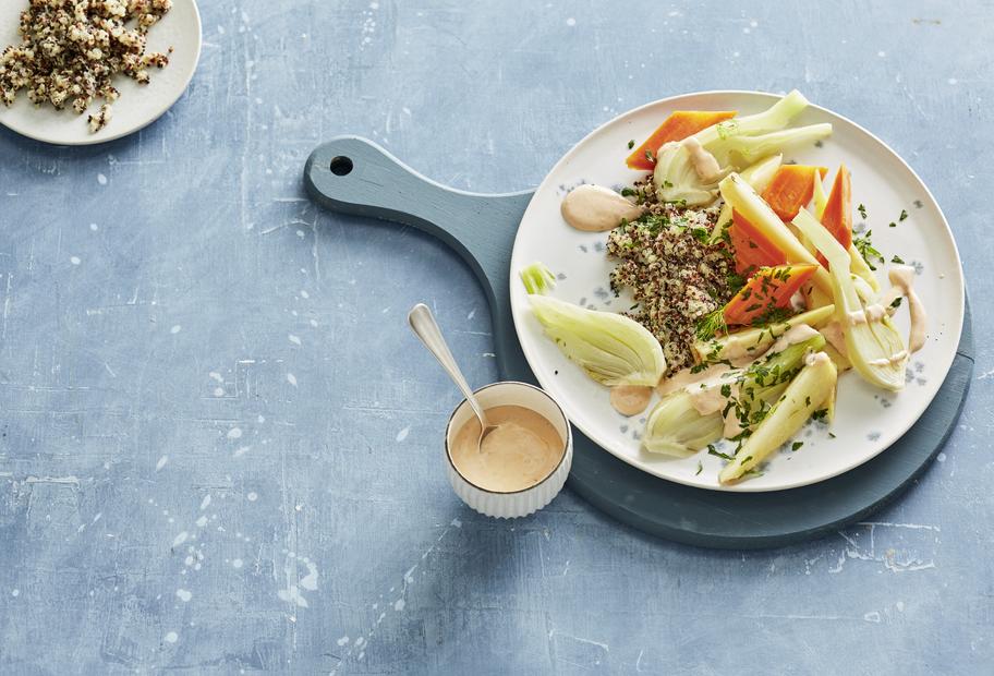 Gedämpftes Gemüse mit Quinoa