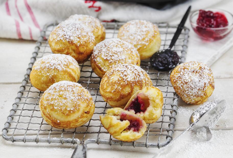 Æbleskiver mit Fruchtfüllung
