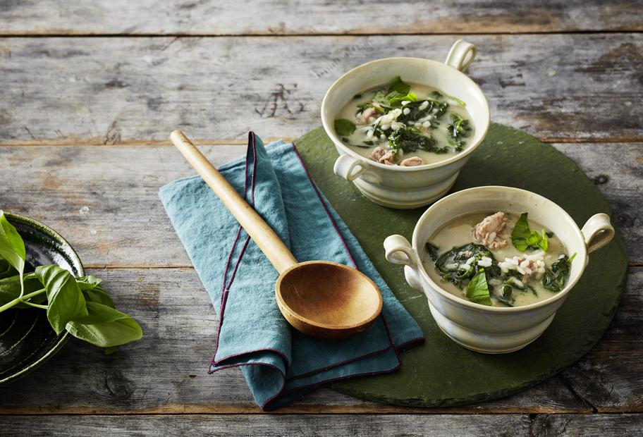 Hähncheneintopf mit Spinat