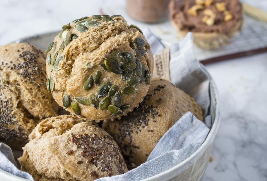 Dinkelbrötchen mit Schoko-Frischkäse