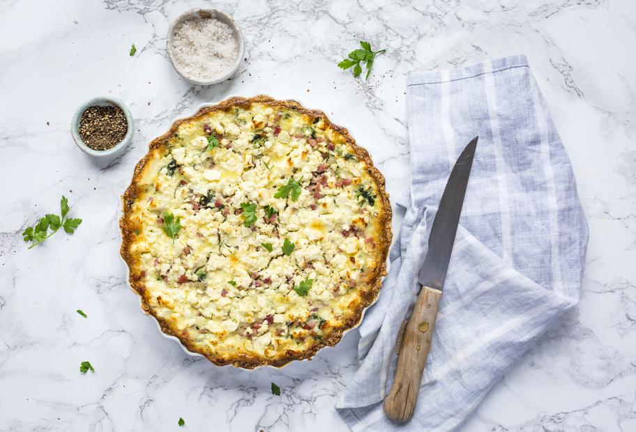 Spinat-Speck-Quiche